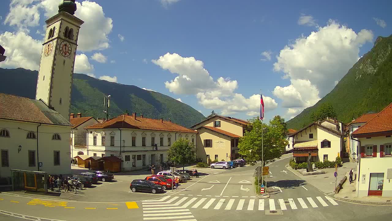 Live webcam Kobarid – Caporetto centro città – Valle dell’Isonzo – Slovenia