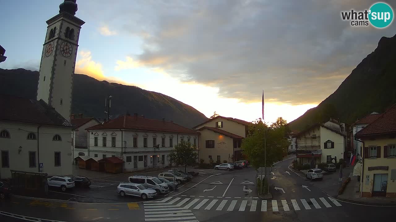 Webcam en direct du centre-ville de Kobarid – Vallée de la Soča – Slovénie