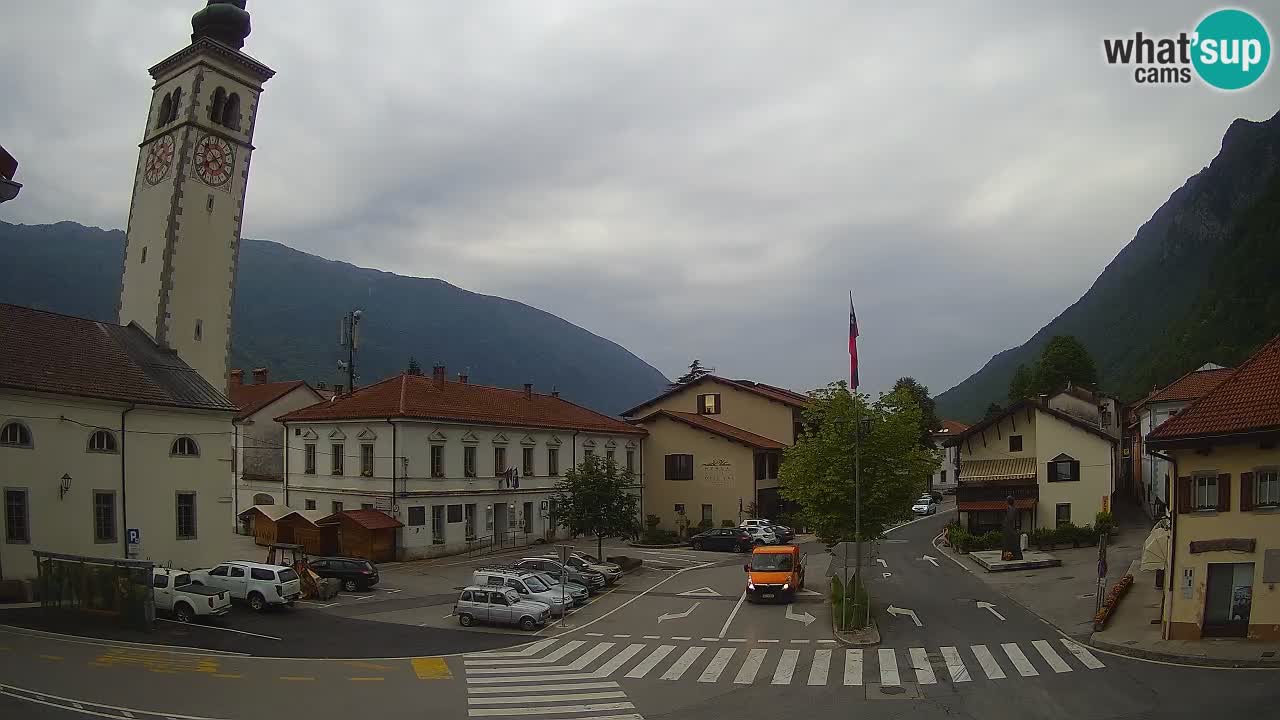 Webcam en direct du centre-ville de Kobarid – Vallée de la Soča – Slovénie