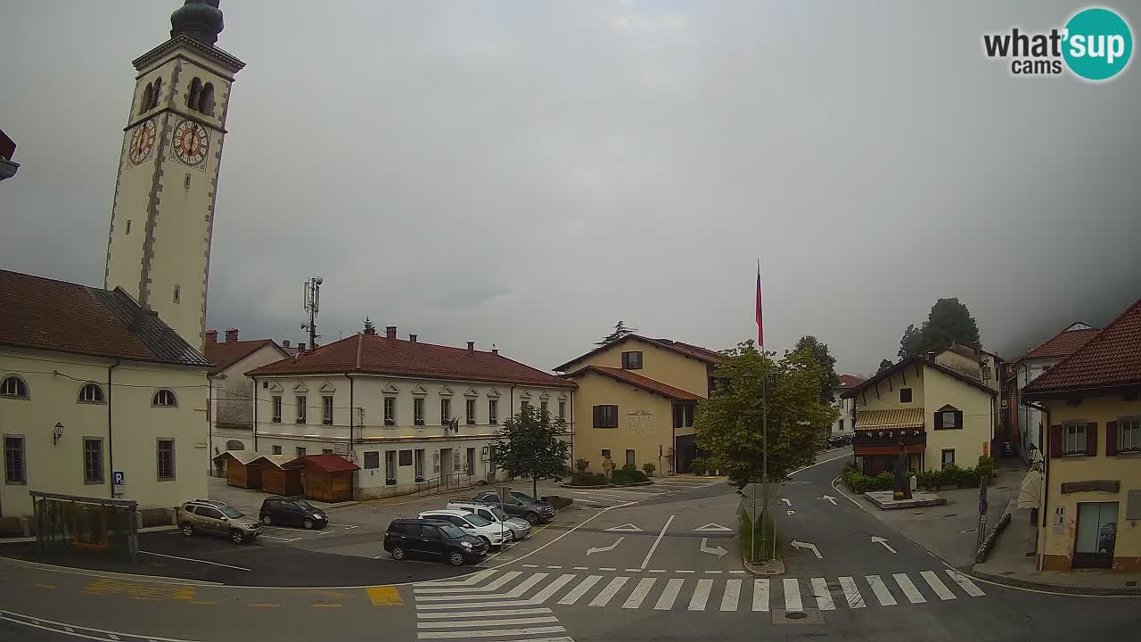 Cámara web en vivo Centro de la ciudad de Kobarid – Valle de Soča – Eslovenia