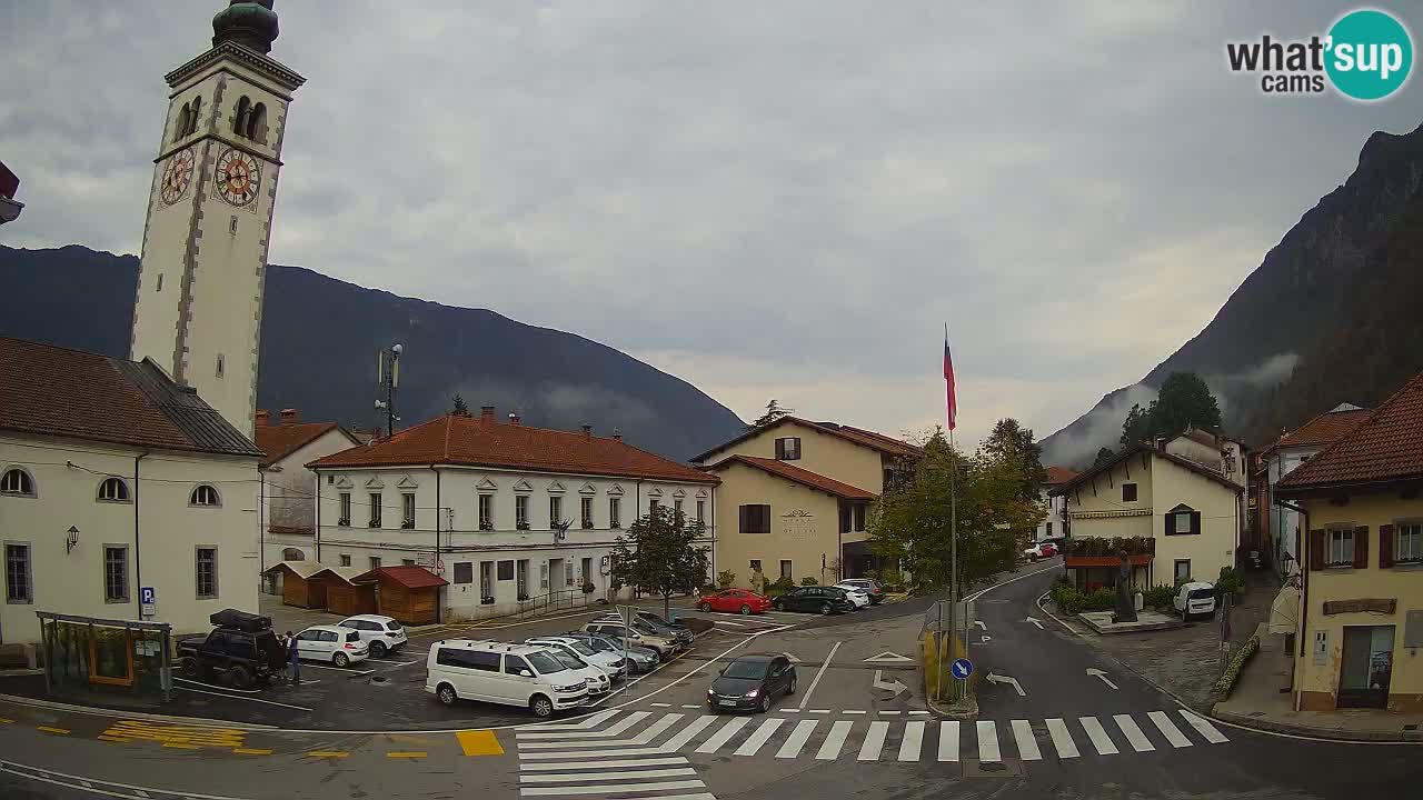 Cámara web en vivo Centro de la ciudad de Kobarid – Valle de Soča – Eslovenia