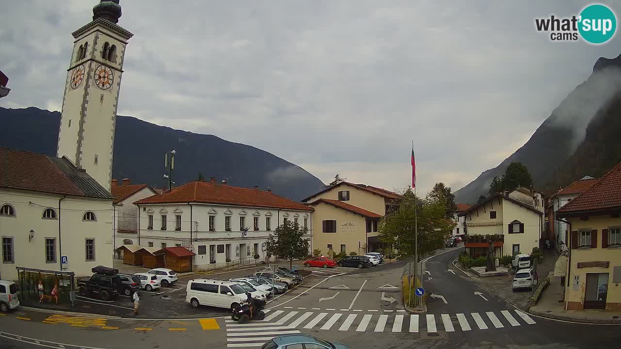 Cámara web en vivo Centro de la ciudad de Kobarid – Valle de Soča – Eslovenia