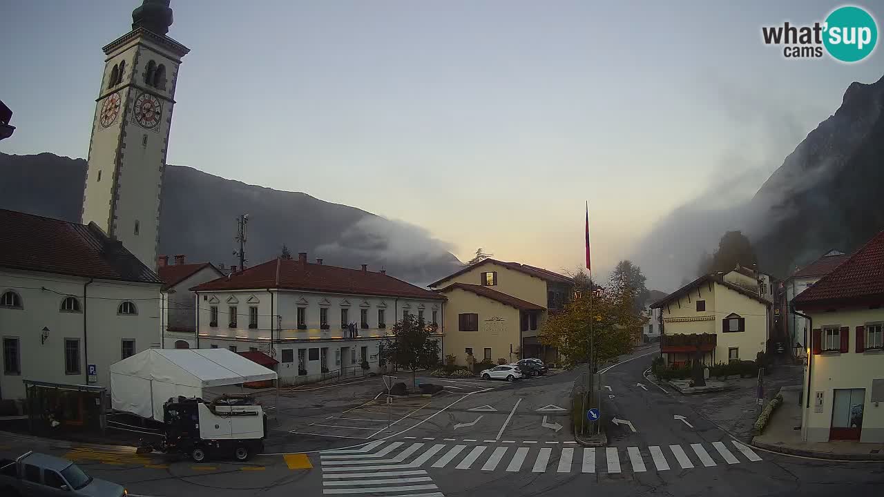 Webcam en direct du centre-ville de Kobarid – Vallée de la Soča – Slovénie