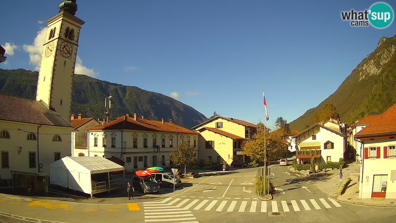 Webcam en direct du centre-ville de Kobarid – Vallée de la Soča – Slovénie