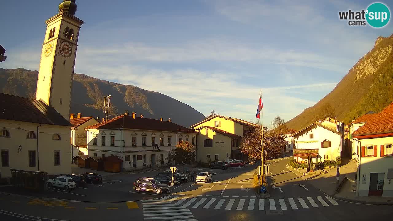 Live-Webcam Stadtzentrum von Kobarid – Soča-Tal – Slowenien