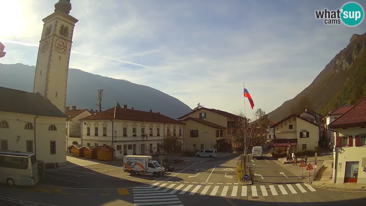 Cámara web en vivo Centro de la ciudad de Kobarid – Valle de Soča – Eslovenia