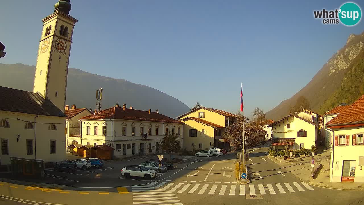 Live webcam Kobarid – Caporetto centro città – Valle dell’Isonzo – Slovenia