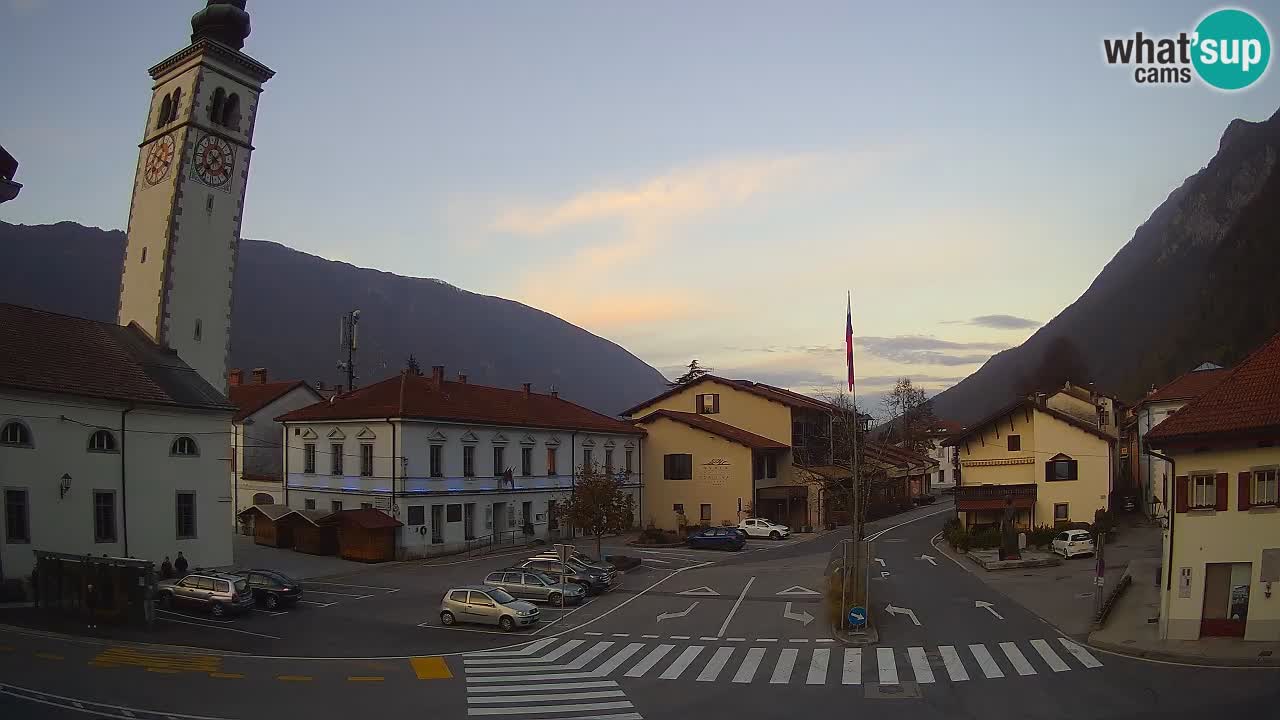 Live webcam Kobarid – Caporetto centro città – Valle dell’Isonzo – Slovenia