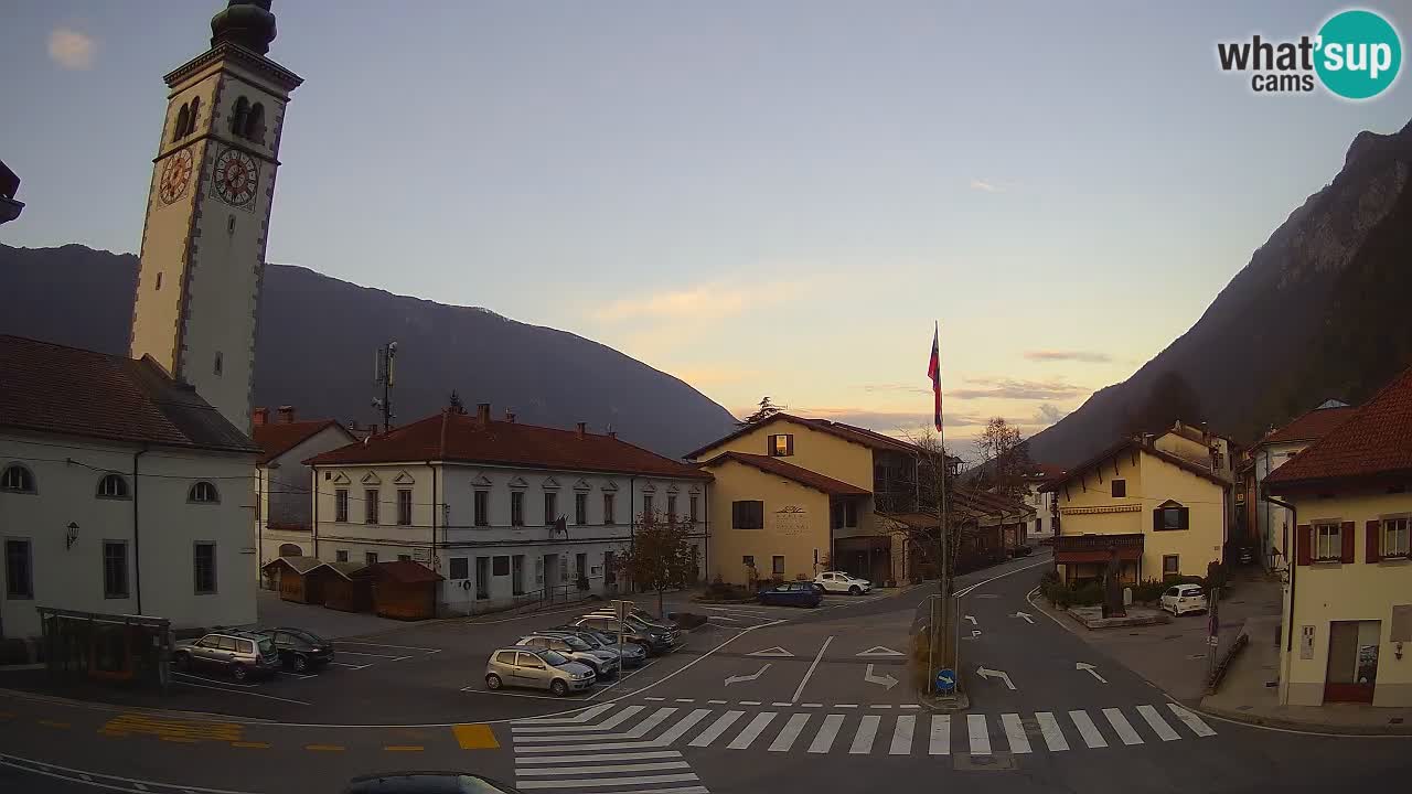 Cámara web en vivo Centro de la ciudad de Kobarid – Valle de Soča – Eslovenia