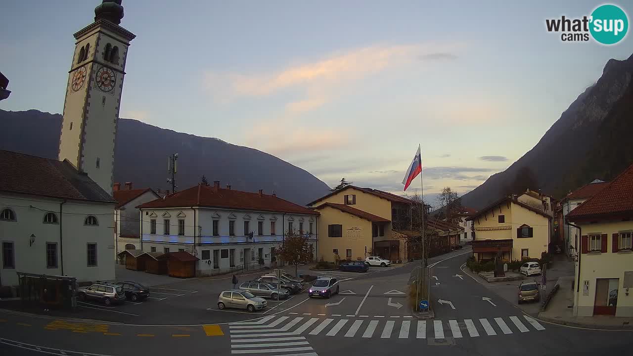 Live webcam Kobarid – Caporetto centro città – Valle dell’Isonzo – Slovenia