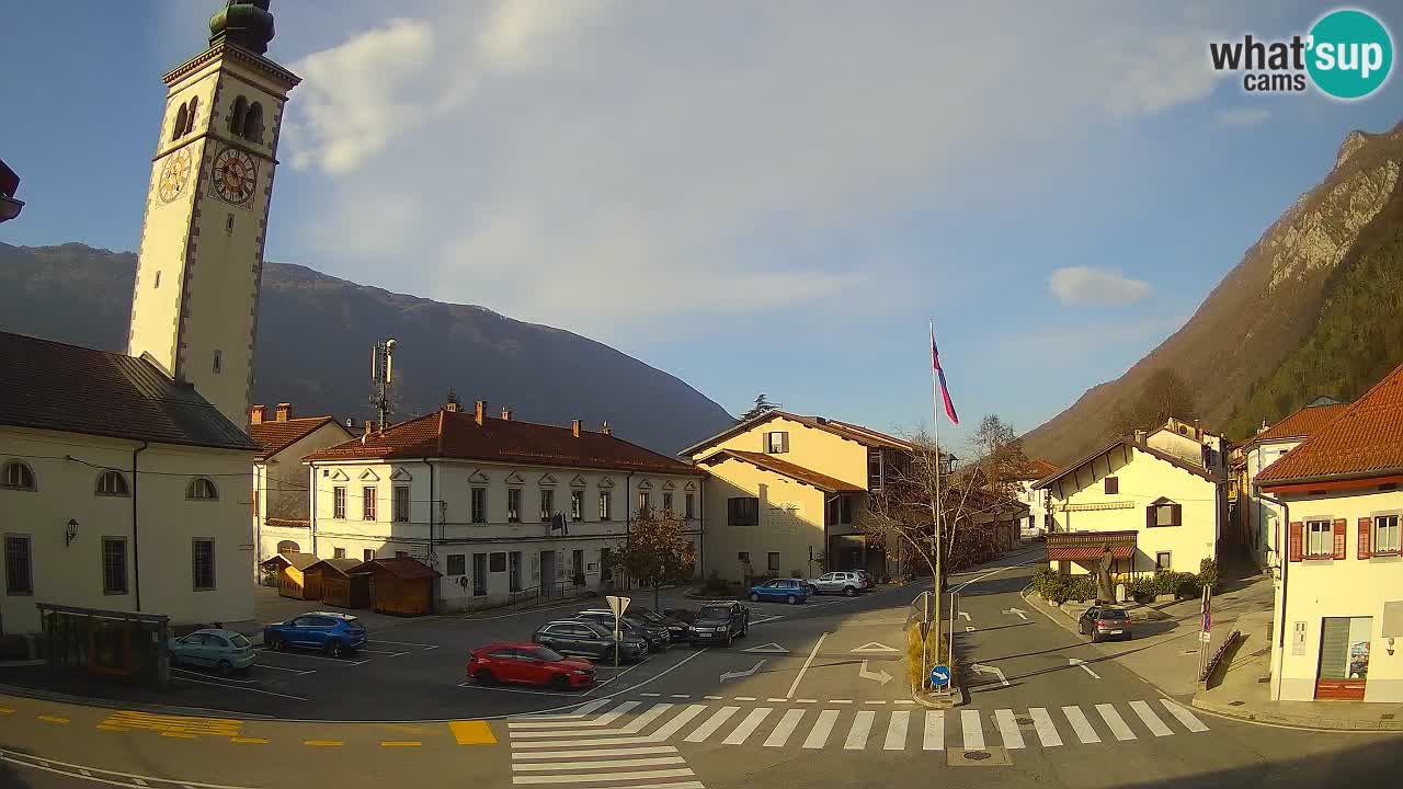 Spletna kamera Kobarid center mesta – dolina Soče – Slovenija