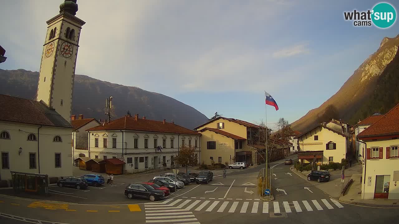 Live webcam Kobarid – Caporetto centro città – Valle dell’Isonzo – Slovenia