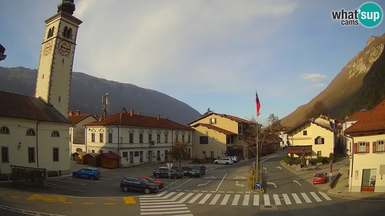 Live webcam Kobarid – Caporetto centro città – Valle dell’Isonzo – Slovenia