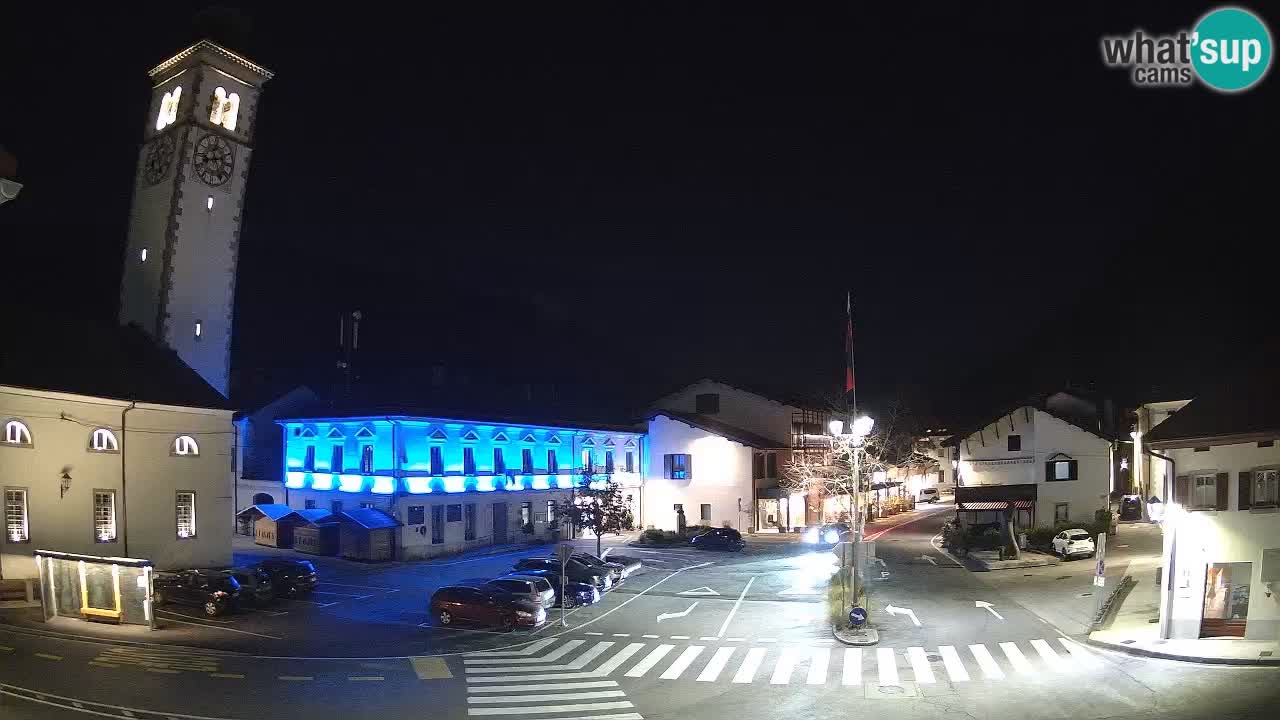 Cámara web en vivo Centro de la ciudad de Kobarid – Valle de Soča – Eslovenia