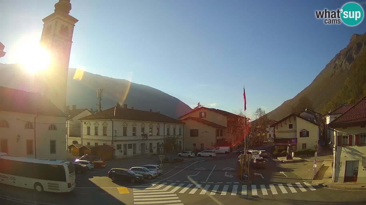 Live-Webcam Stadtzentrum von Kobarid – Soča-Tal – Slowenien