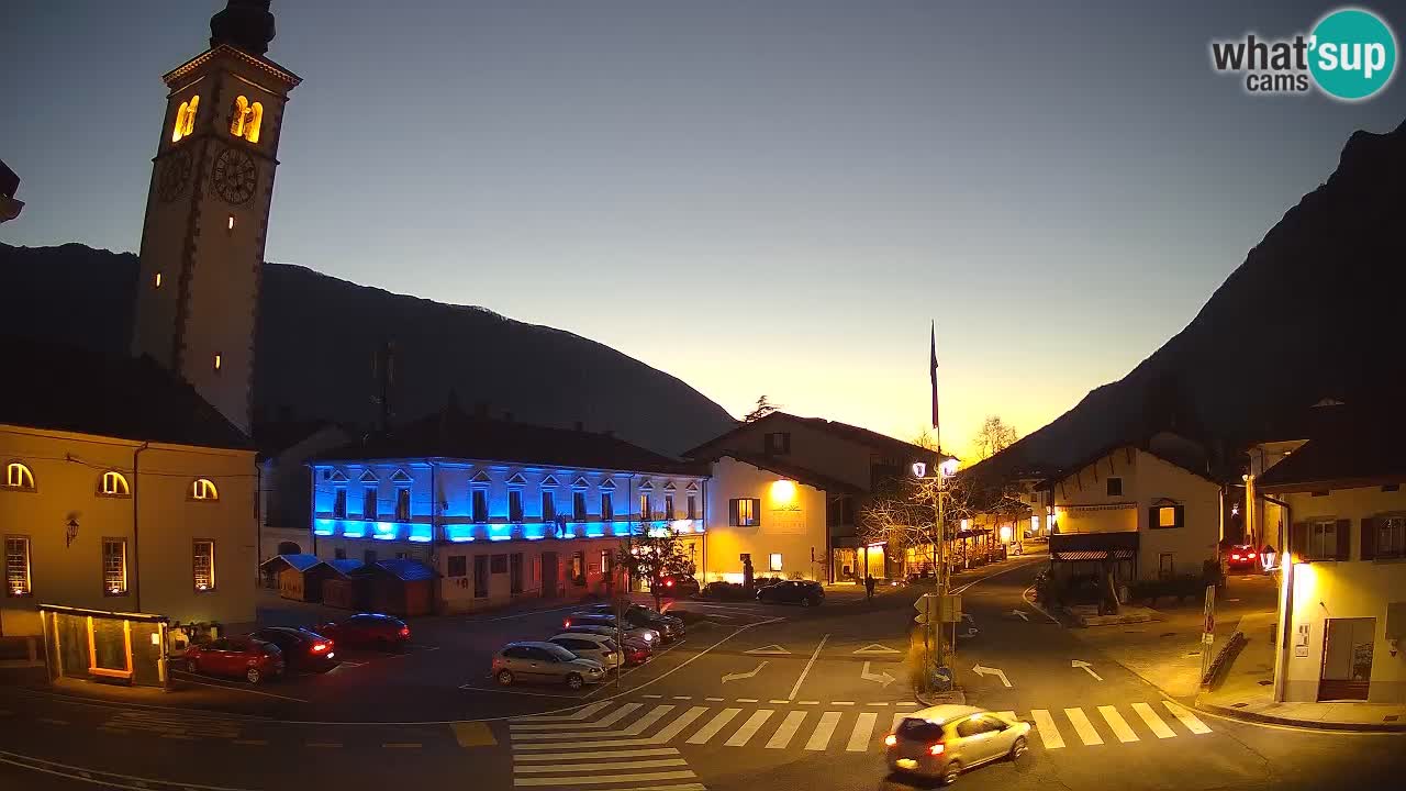 Cámara web en vivo Centro de la ciudad de Kobarid – Valle de Soča – Eslovenia