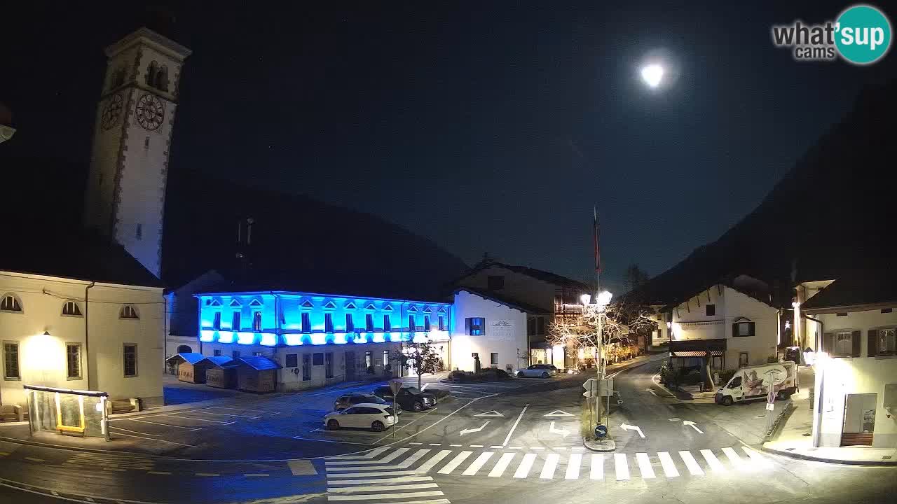 Cámara web en vivo Centro de la ciudad de Kobarid – Valle de Soča – Eslovenia