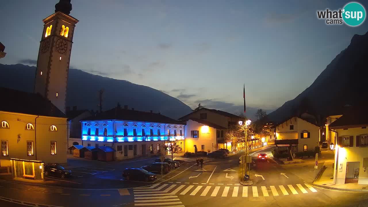 Live webcam Kobarid – Caporetto centro città – Valle dell’Isonzo – Slovenia