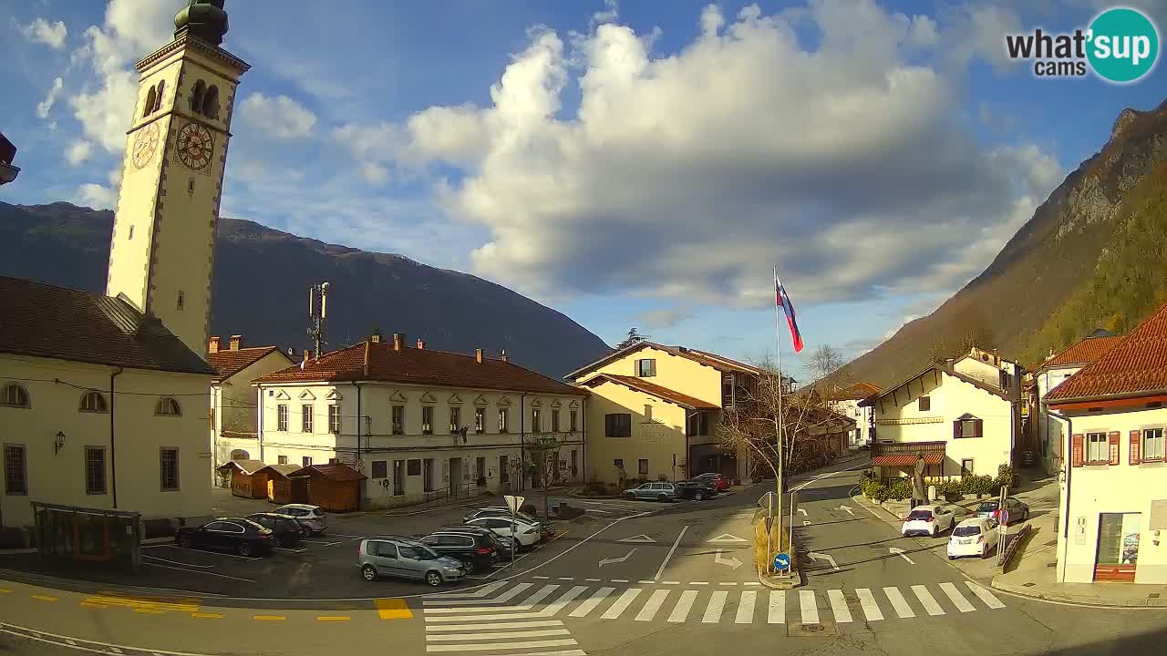 Live webcam Kobarid – Caporetto centro città – Valle dell’Isonzo – Slovenia