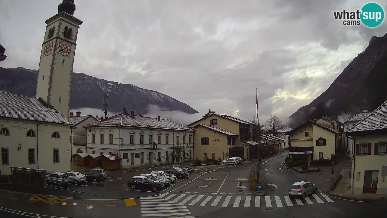 Cámara web en vivo Centro de la ciudad de Kobarid – Valle de Soča – Eslovenia