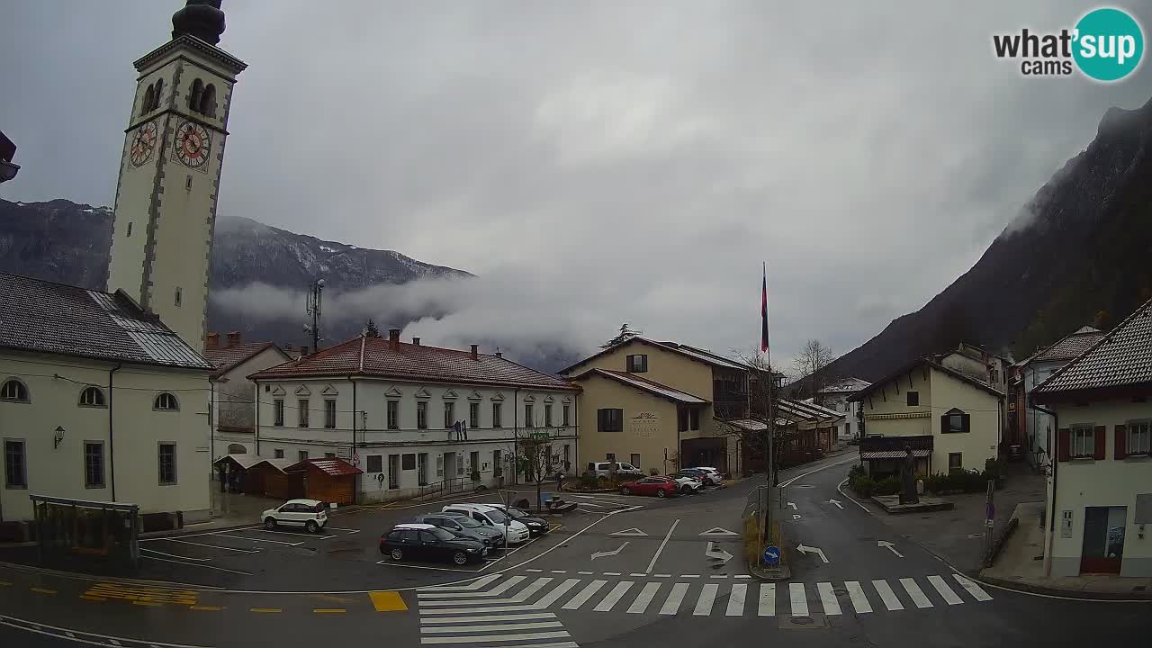 Live webcam Kobarid – Caporetto centro città – Valle dell’Isonzo – Slovenia