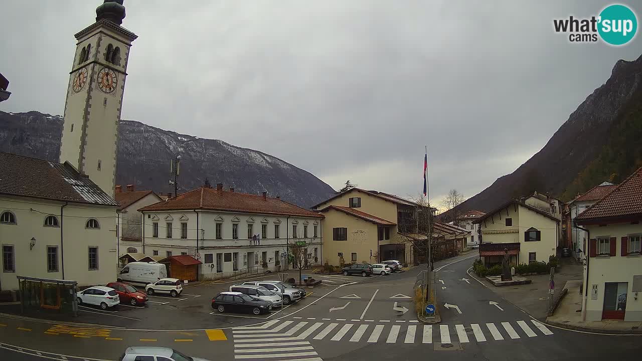 Live webcam Kobarid – Caporetto centro città – Valle dell’Isonzo – Slovenia