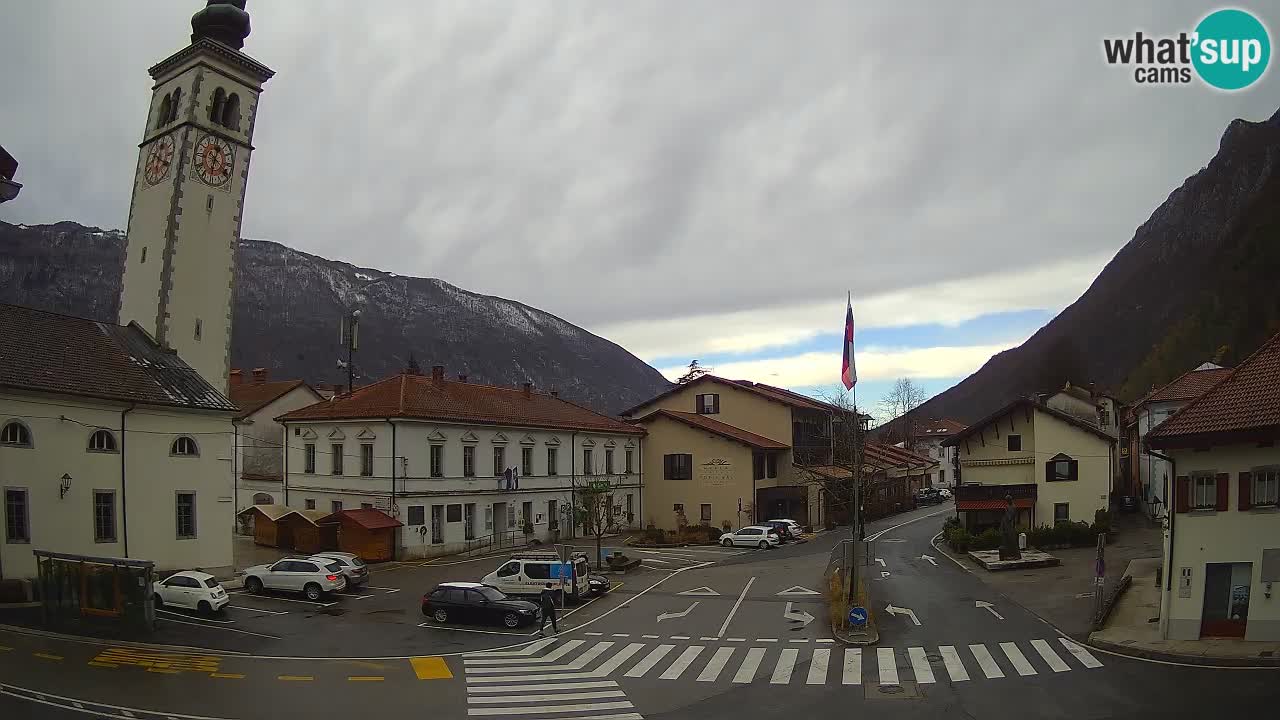 Live-Webcam Stadtzentrum von Kobarid – Soča-Tal – Slowenien