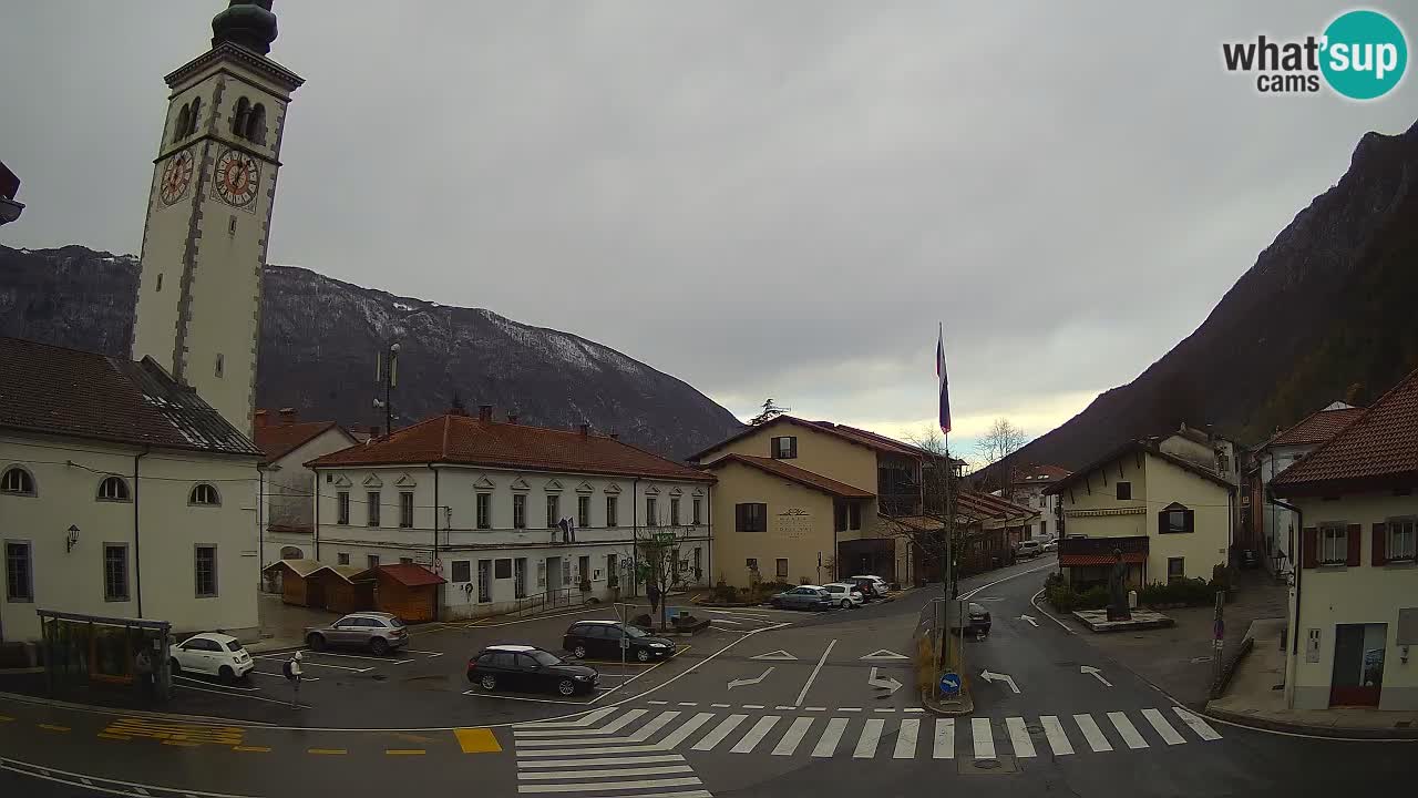 Live-Webcam Stadtzentrum von Kobarid – Soča-Tal – Slowenien