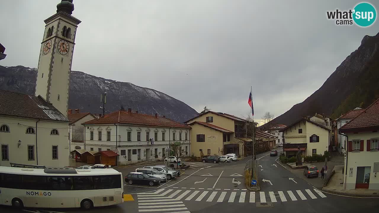 Live webcam Kobarid – Caporetto centro città – Valle dell’Isonzo – Slovenia