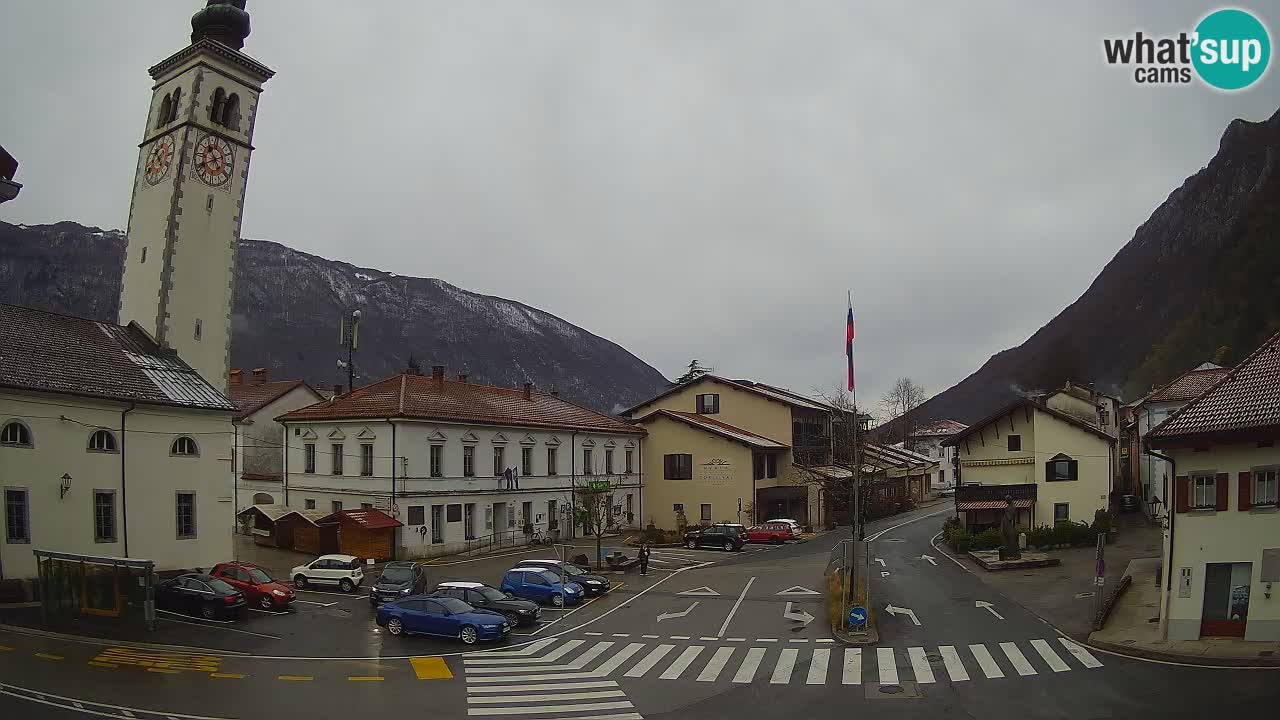 Live webcam Kobarid – Caporetto centro città – Valle dell’Isonzo – Slovenia