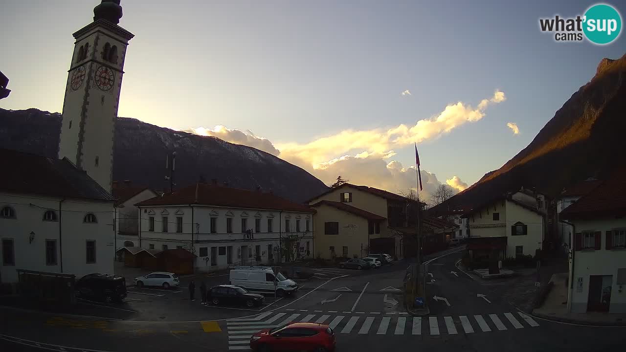 Live webcam Kobarid – Caporetto centro città – Valle dell’Isonzo – Slovenia