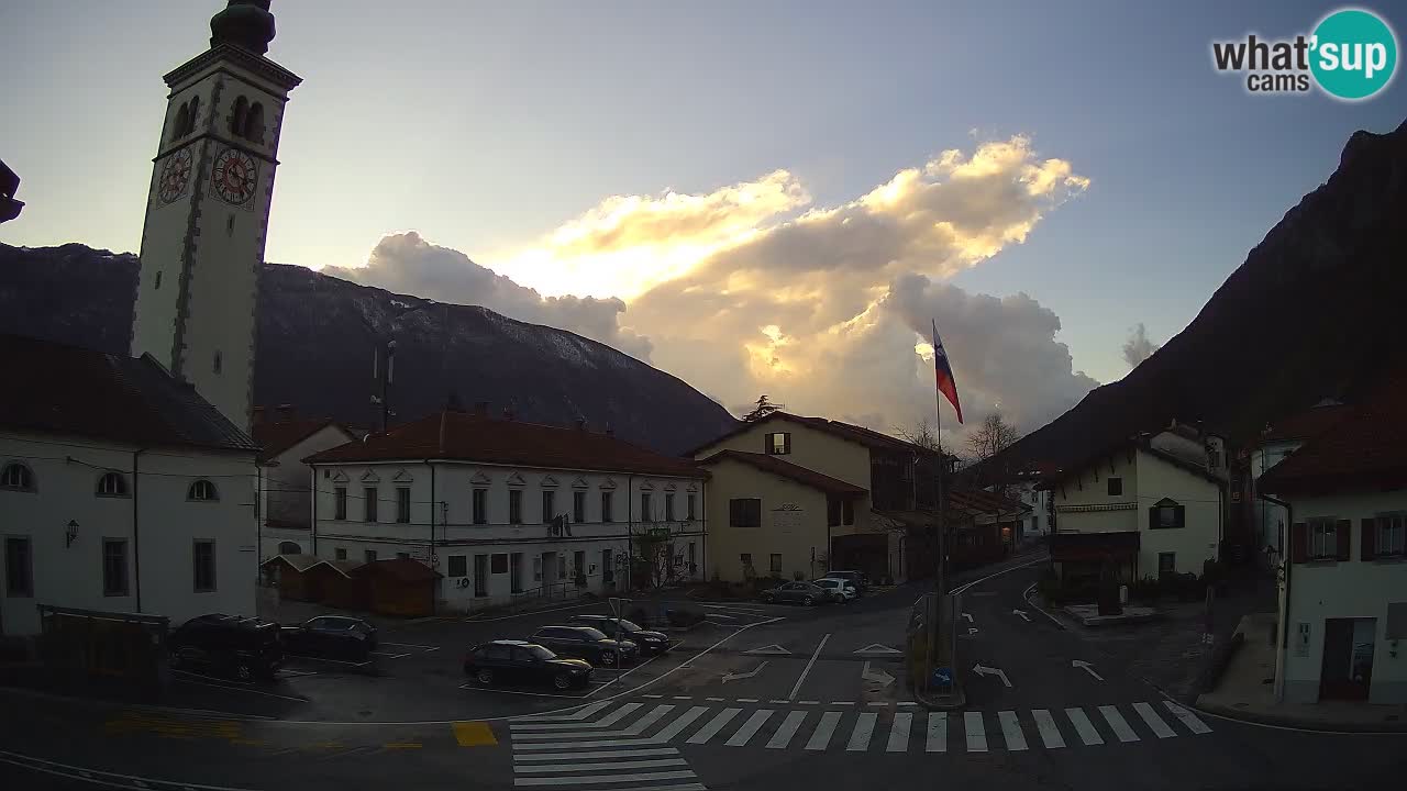 Live webcam Kobarid – Caporetto centro città – Valle dell’Isonzo – Slovenia