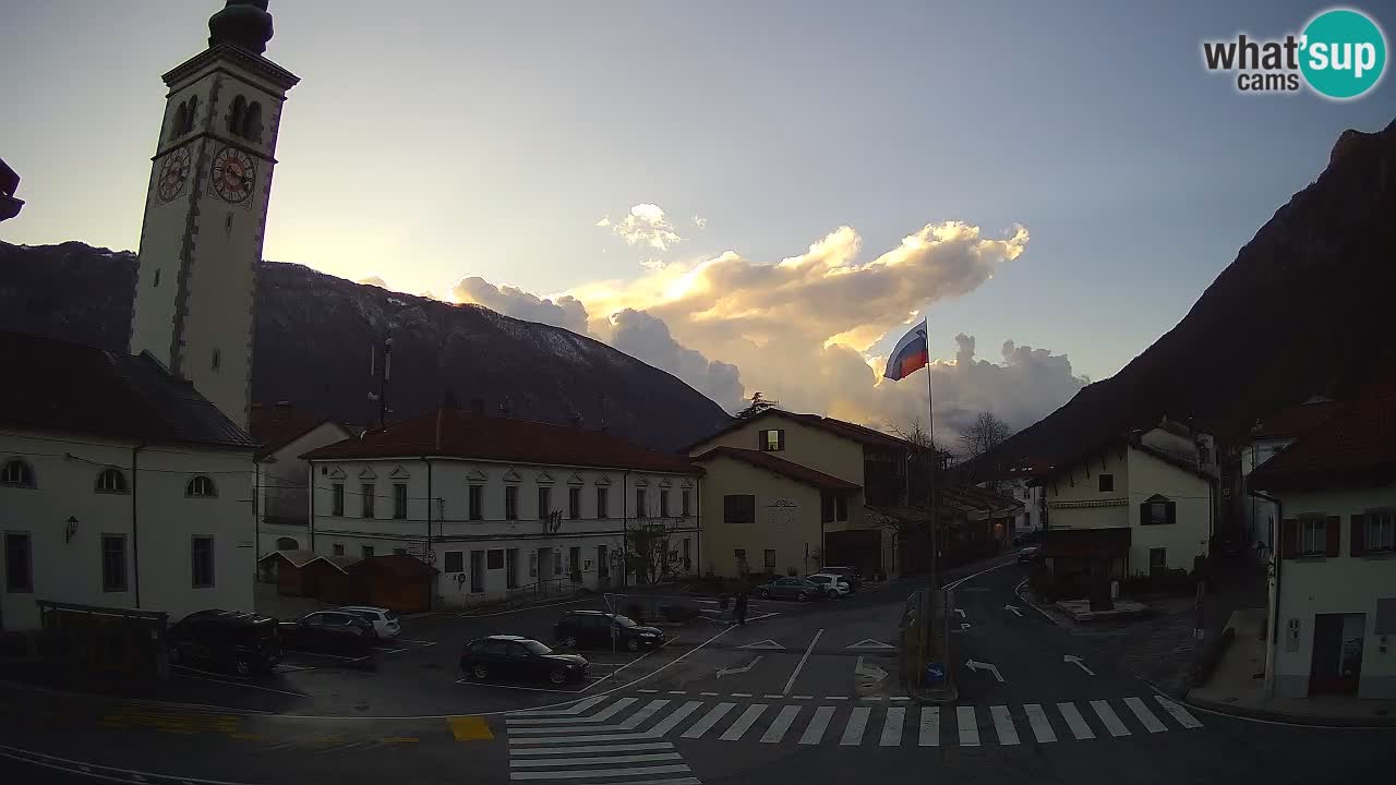 Live-Webcam Stadtzentrum von Kobarid – Soča-Tal – Slowenien