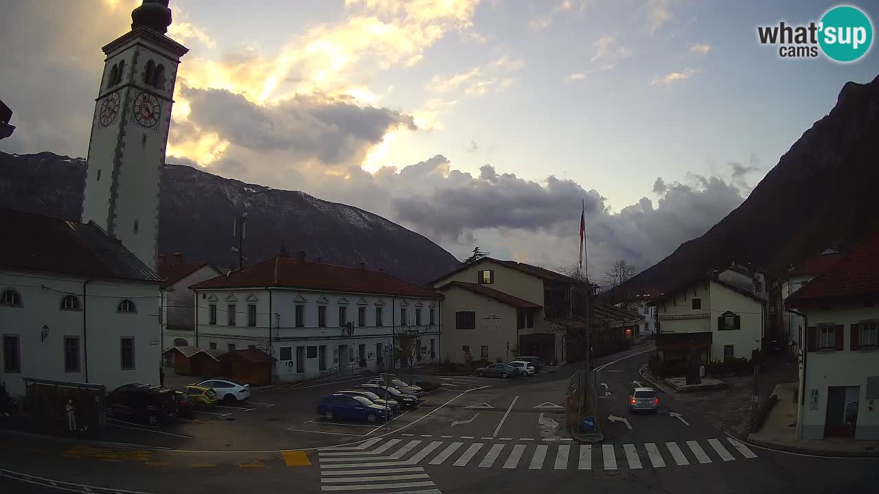 Live-Webcam Stadtzentrum von Kobarid – Soča-Tal – Slowenien