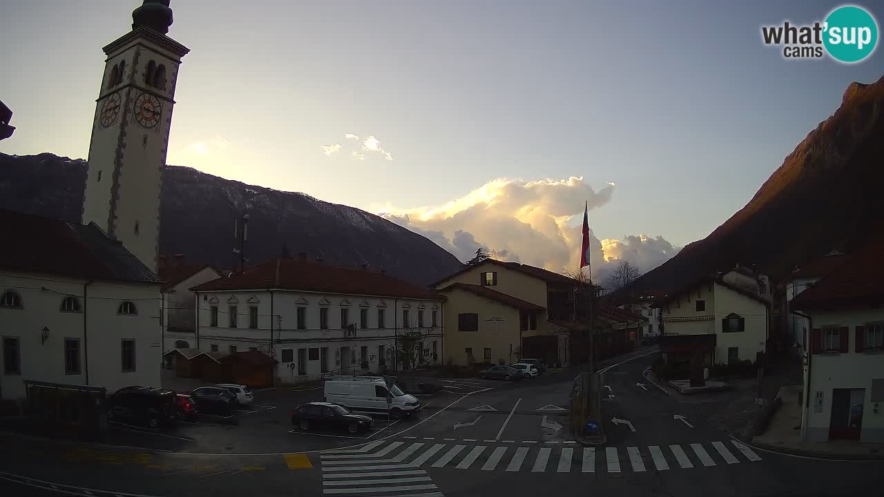 Live webcam Kobarid – Caporetto centro città – Valle dell’Isonzo – Slovenia