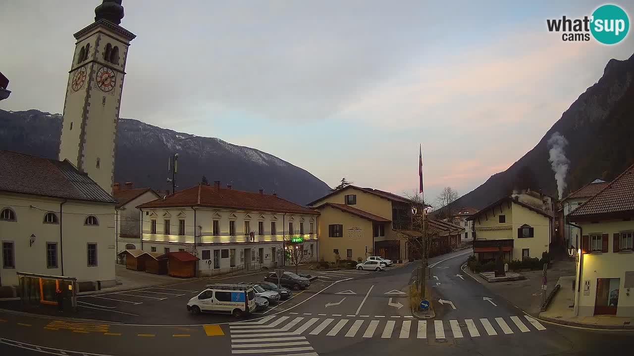 Live-Webcam Stadtzentrum von Kobarid – Soča-Tal – Slowenien