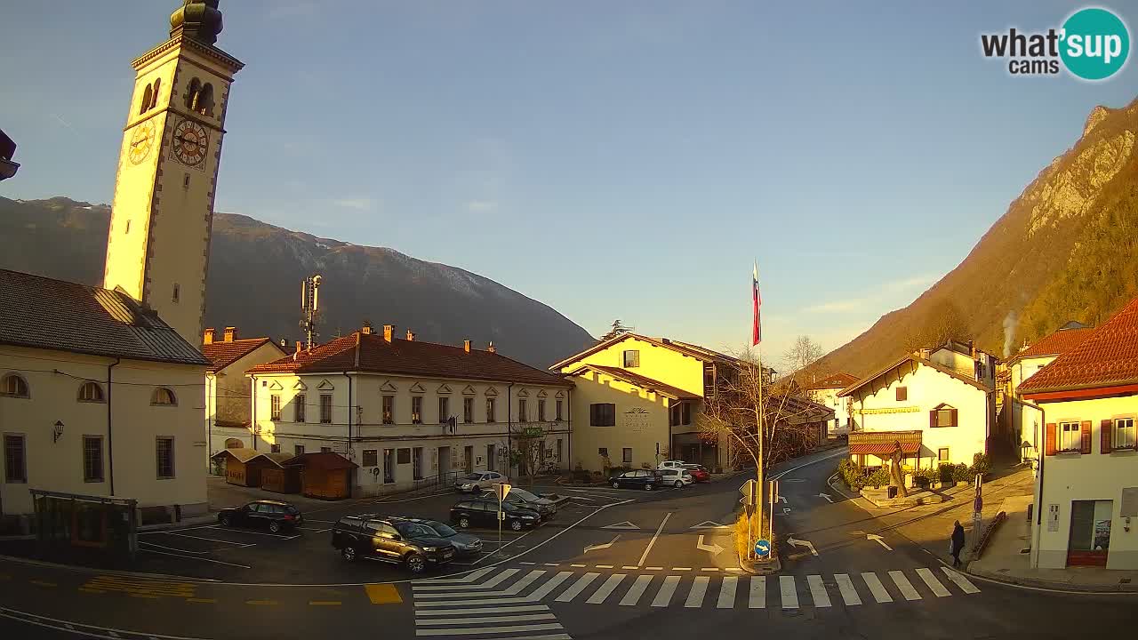 Live webcam Kobarid – Caporetto centro città – Valle dell’Isonzo – Slovenia