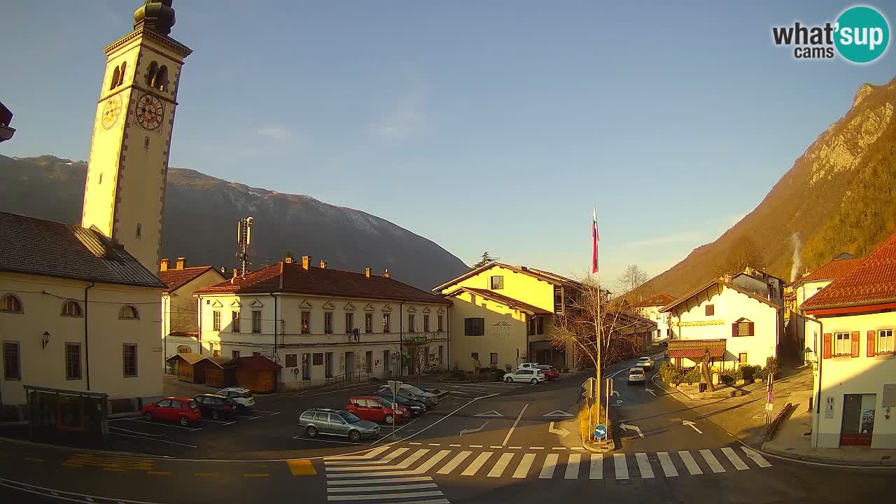 Live-Webcam Stadtzentrum von Kobarid – Soča-Tal – Slowenien