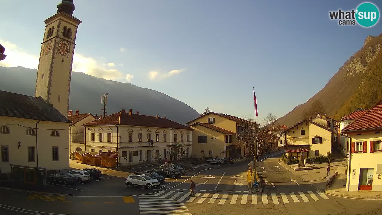 Live webcam Kobarid – Caporetto centro città – Valle dell’Isonzo – Slovenia