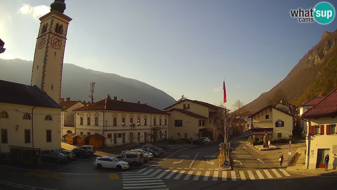 Live webcam Kobarid – Caporetto centro città – Valle dell’Isonzo – Slovenia