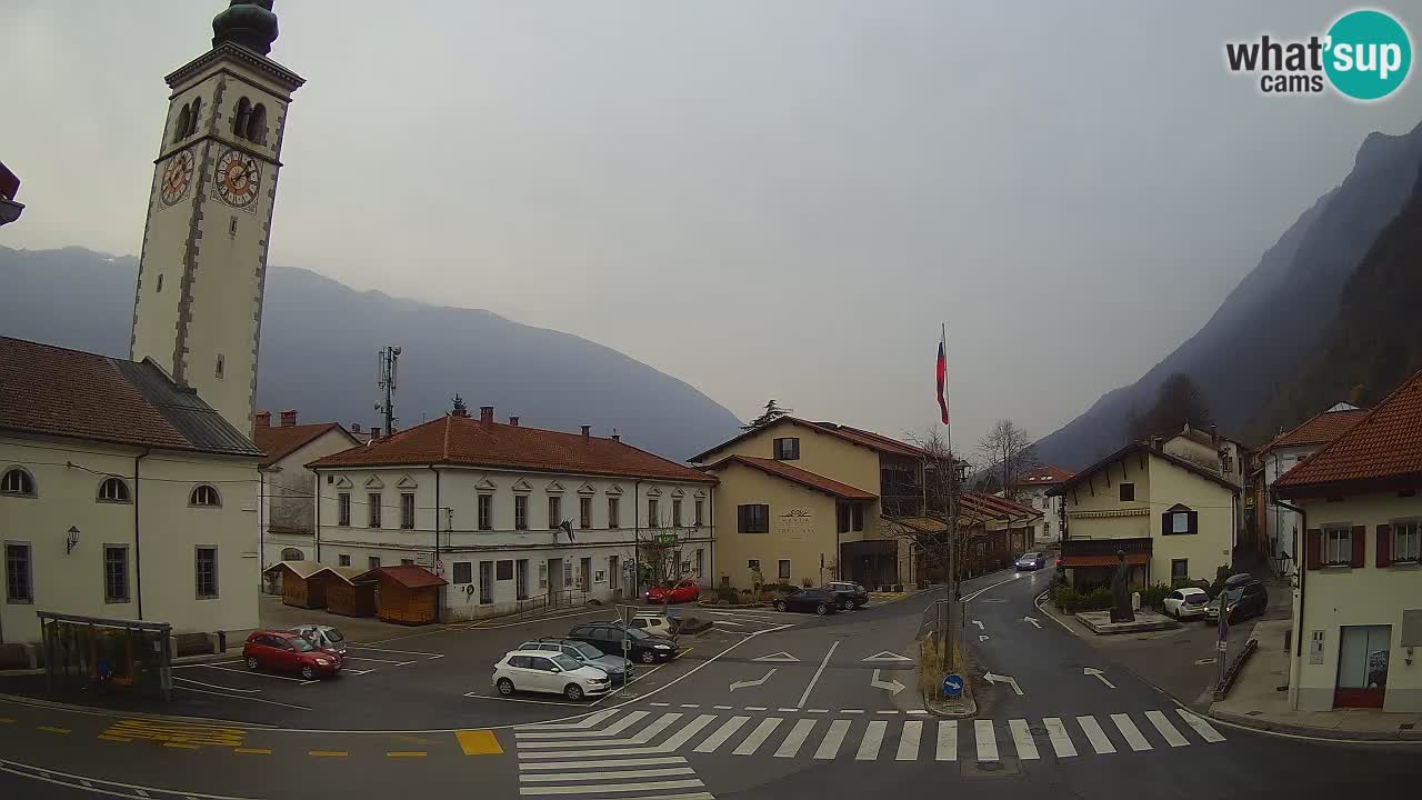 Cámara web en vivo Centro de la ciudad de Kobarid – Valle de Soča – Eslovenia