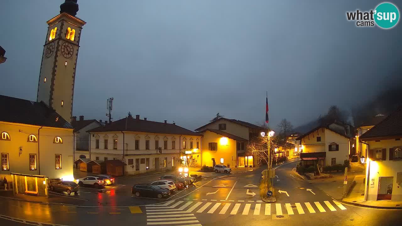 Cámara web en vivo Centro de la ciudad de Kobarid – Valle de Soča – Eslovenia