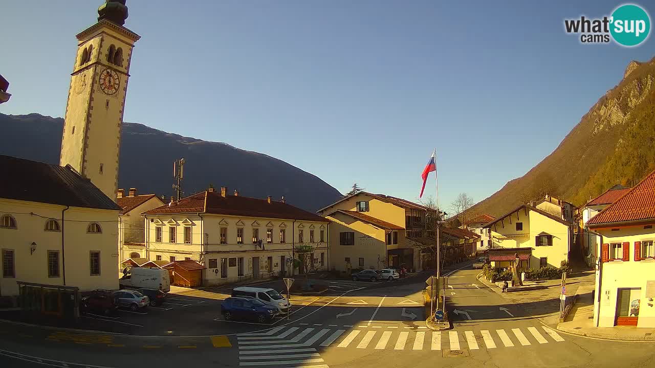 Cámara web en vivo Centro de la ciudad de Kobarid – Valle de Soča – Eslovenia