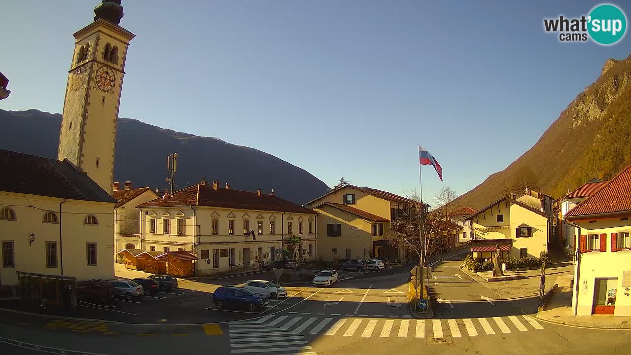 Live-Webcam Stadtzentrum von Kobarid – Soča-Tal – Slowenien