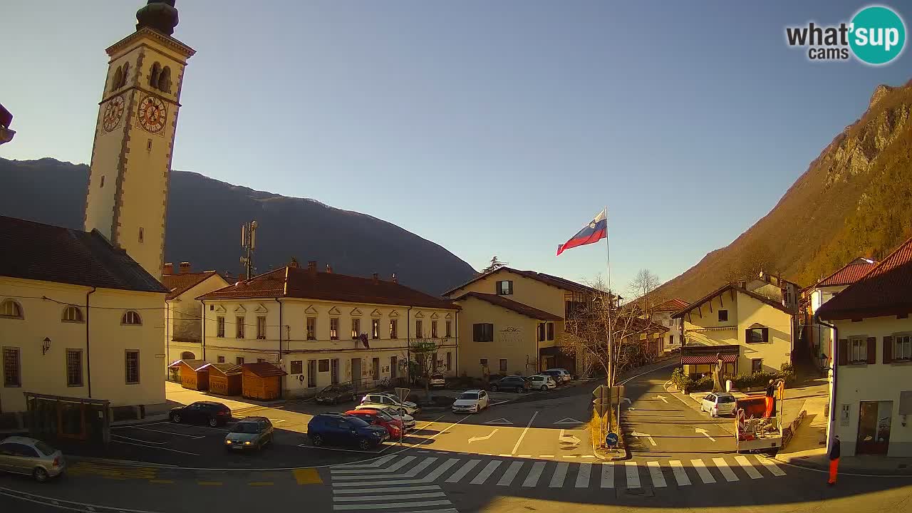 Live-Webcam Stadtzentrum von Kobarid – Soča-Tal – Slowenien