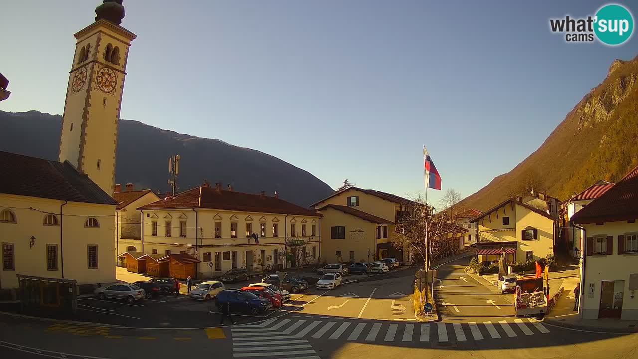 Live-Webcam Stadtzentrum von Kobarid – Soča-Tal – Slowenien