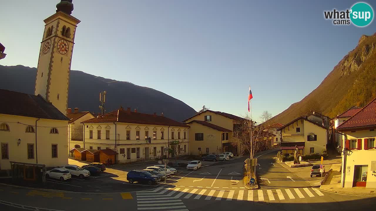 Live-Webcam Stadtzentrum von Kobarid – Soča-Tal – Slowenien