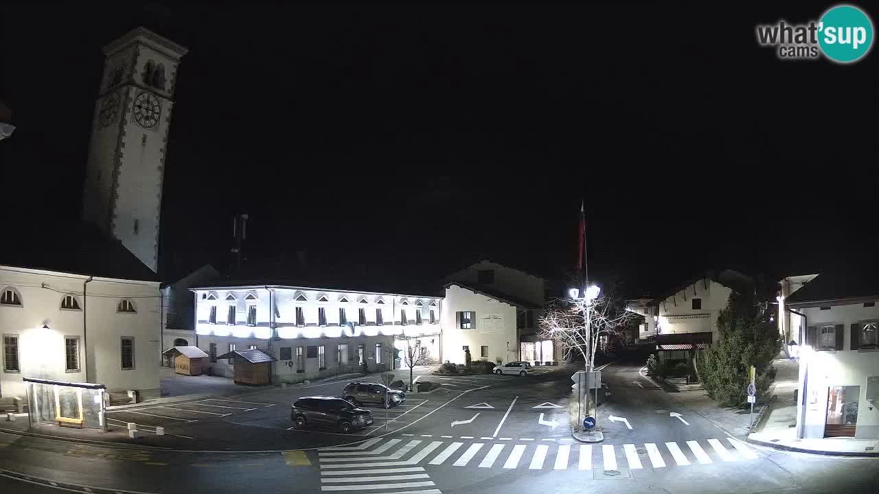 Cámara web en vivo Centro de la ciudad de Kobarid – Valle de Soča – Eslovenia