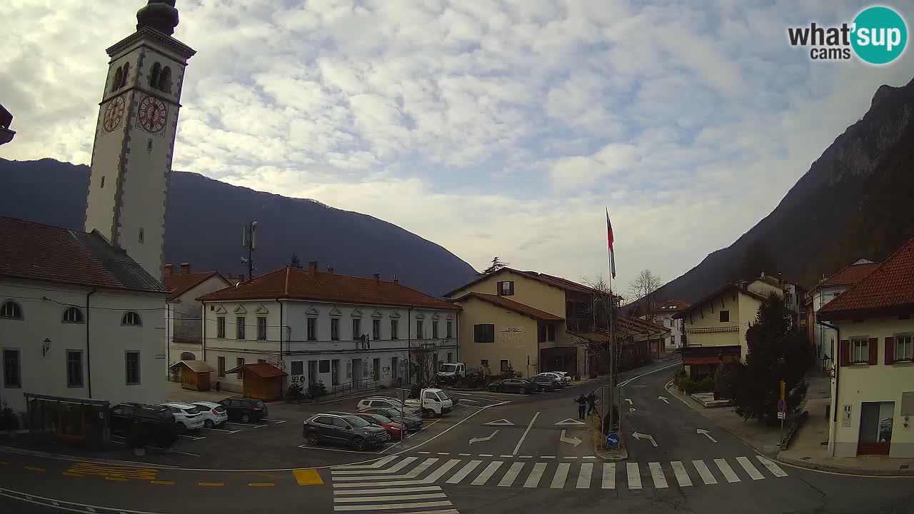 Live webcam Kobarid – Caporetto centro città – Valle dell’Isonzo – Slovenia