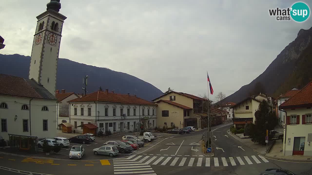 Live webcam Kobarid – Caporetto centro città – Valle dell’Isonzo – Slovenia